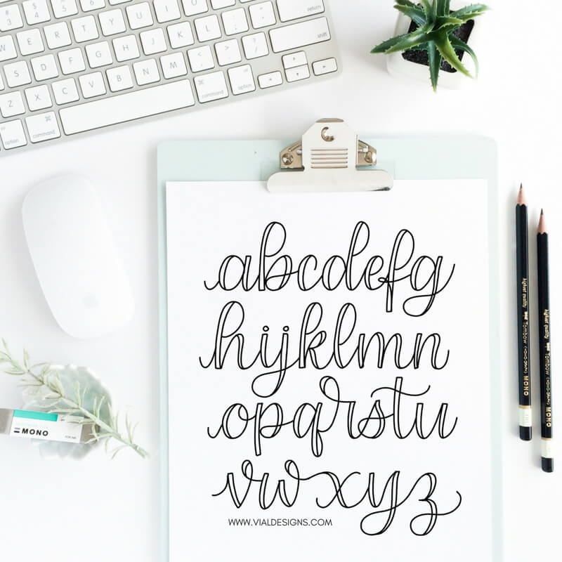 Faux Calligraphy Tutorial Free Faux Calligraphy Worksheet Vial Designs
