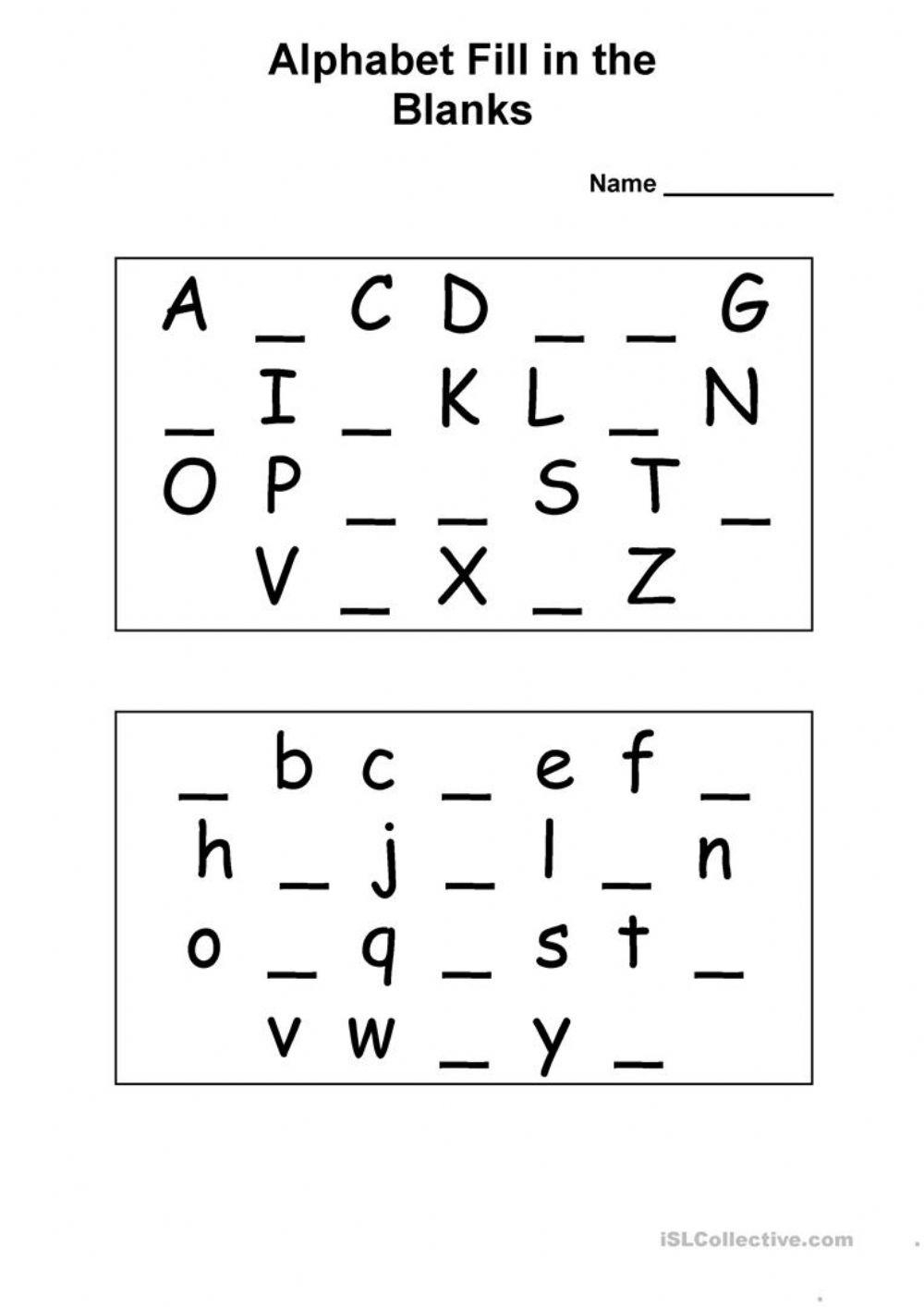 Fill In The Blank ABCs Online Exercise For Live Worksheets Worksheets Library