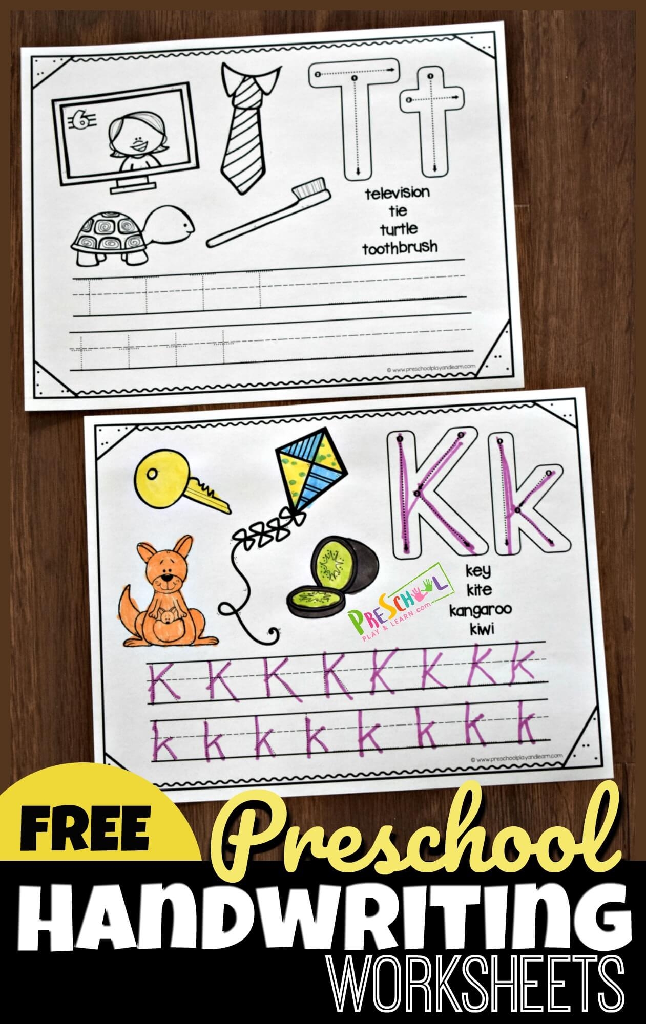 Handwriting Alphabet Worksheets Printable Free