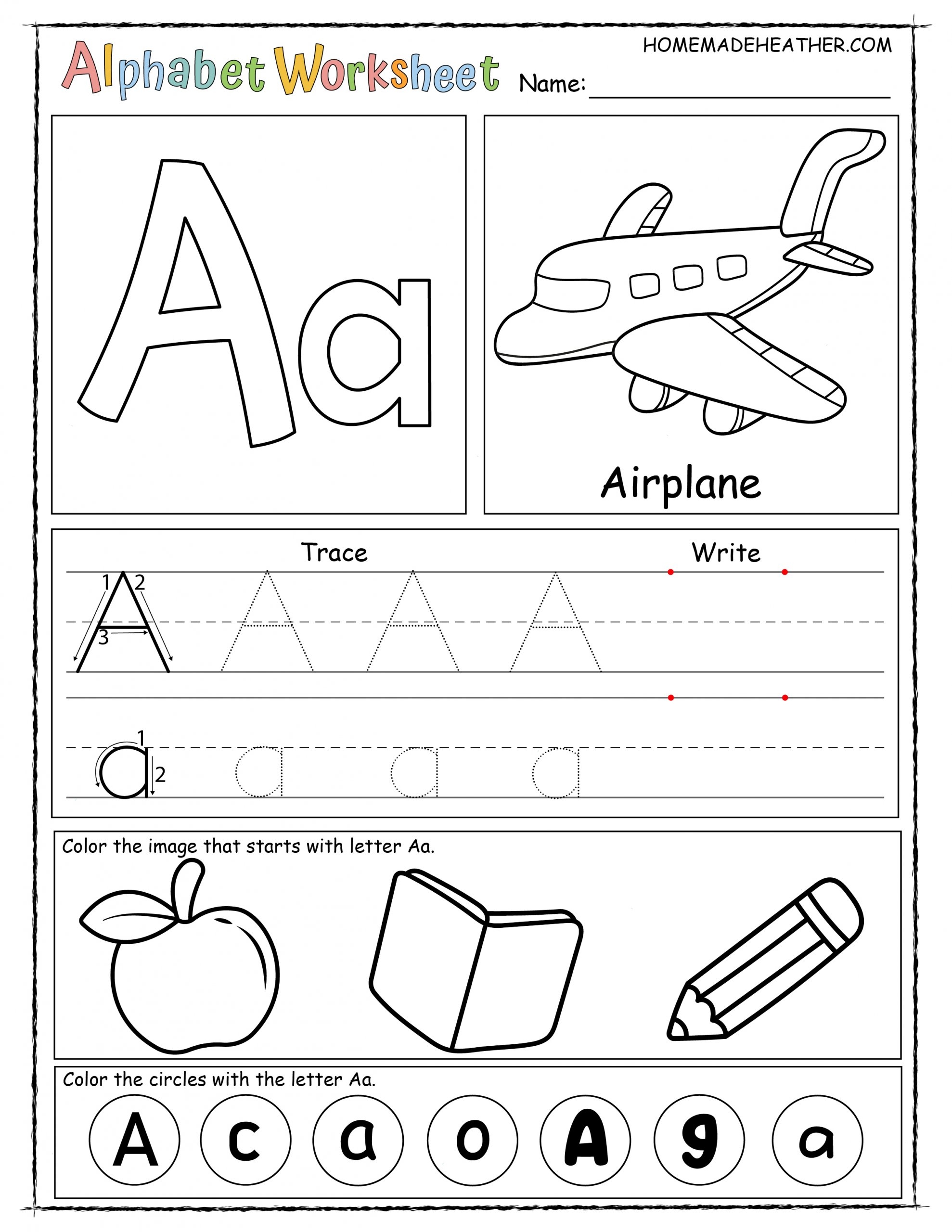 Worksheet For Letters Of Alphabet