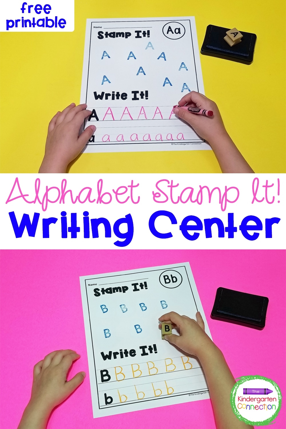 FREE Alphabet Stamp Handwriting Printables For Early Learners