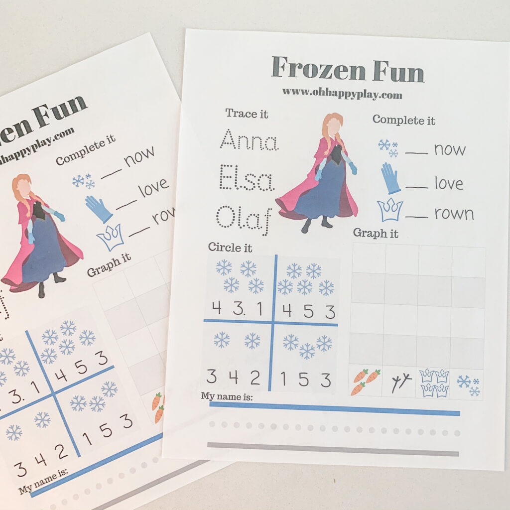 FREE Frozen Printable Worksheet Oh Happy Play Worksheets Library