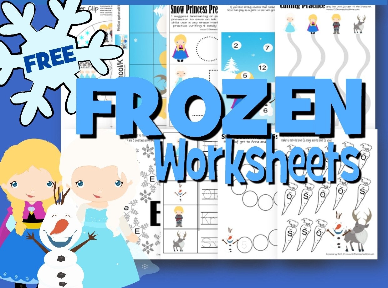  FREE Frozen Worksheets For Kids