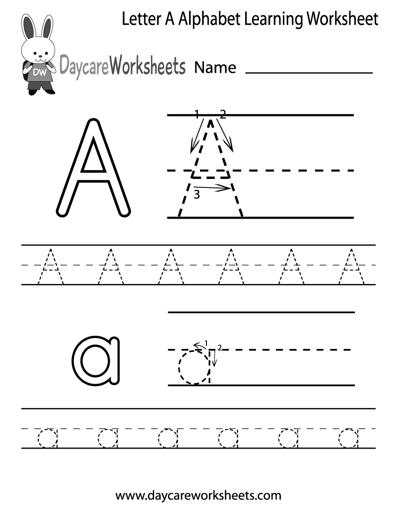 Free Printable Alphabet Worksheets Preschool