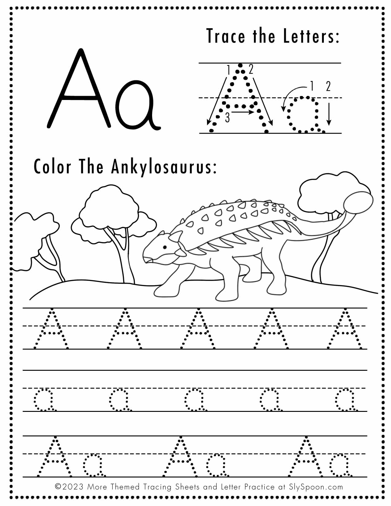Alphabet A Tracing Worksheets