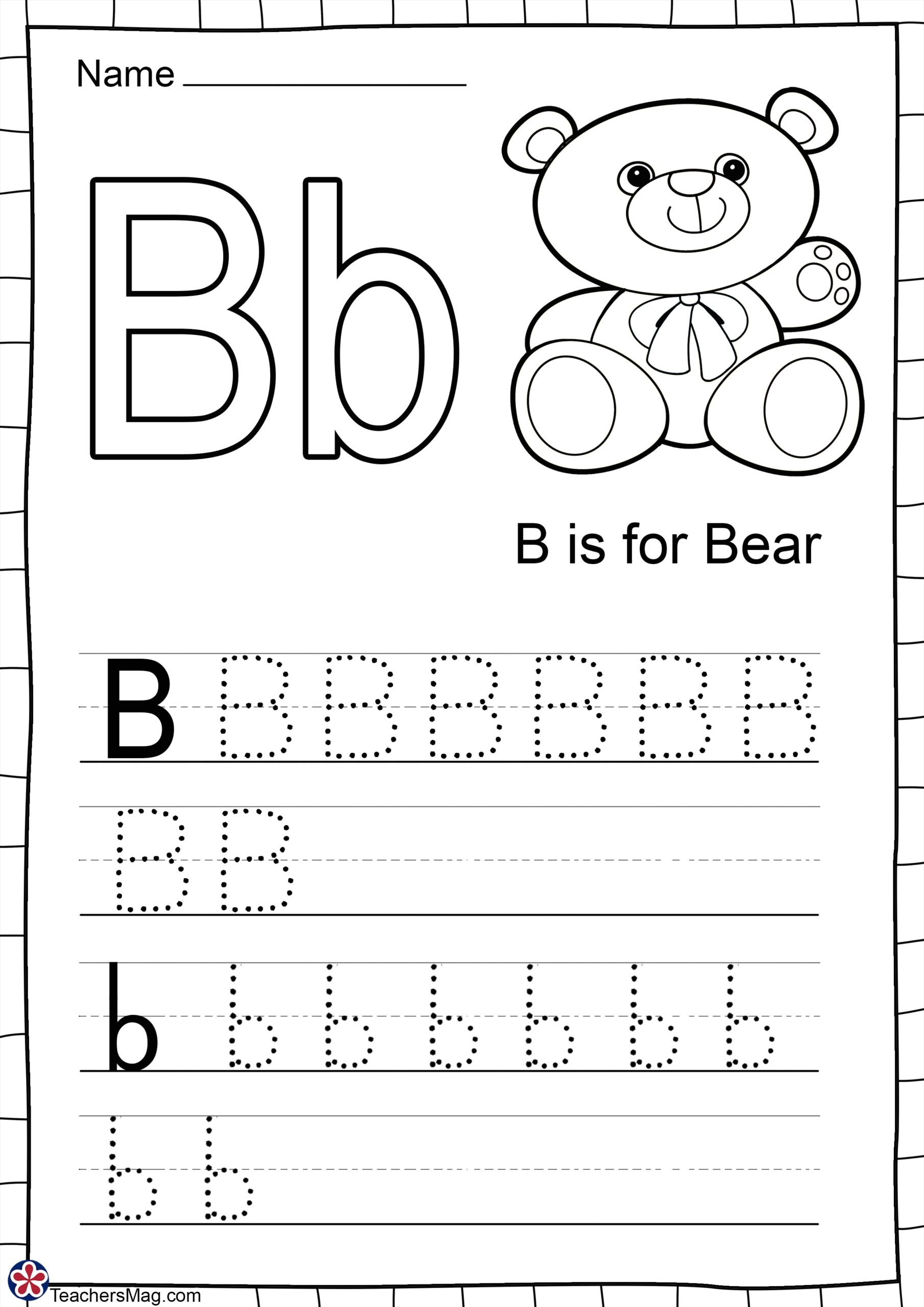 FREE Letter B Alphabet Worksheets By My Teaching Pal Worksheets Library Worksheets Library