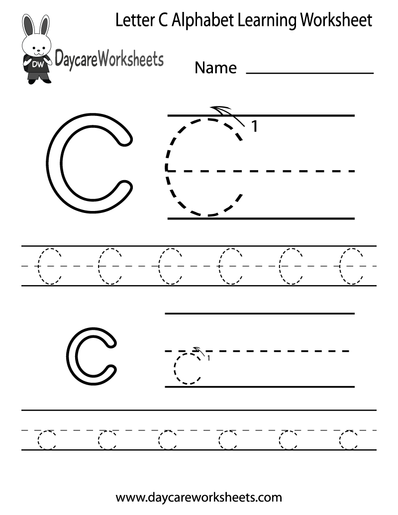 Worksheet For Preschool Alphabet