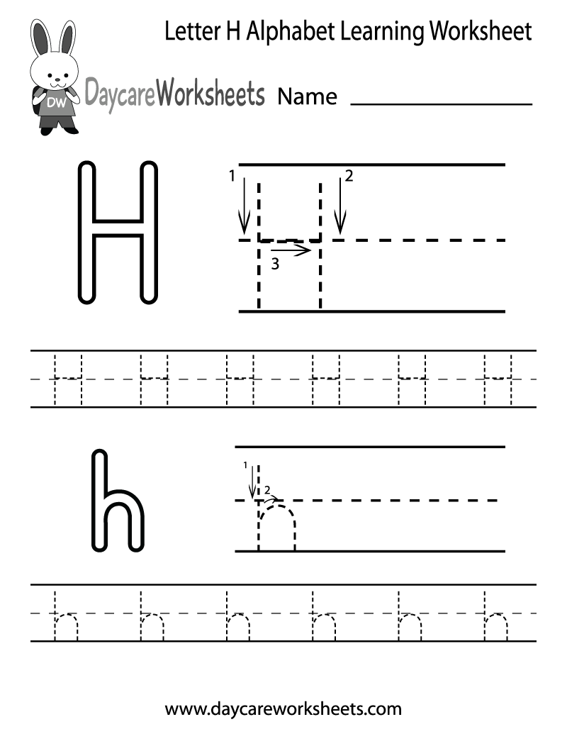 A To H Alphabet Worksheet