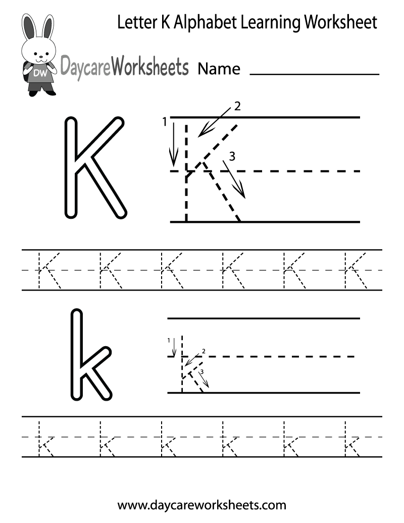 Kindergarten Learning Alphabet Worksheets