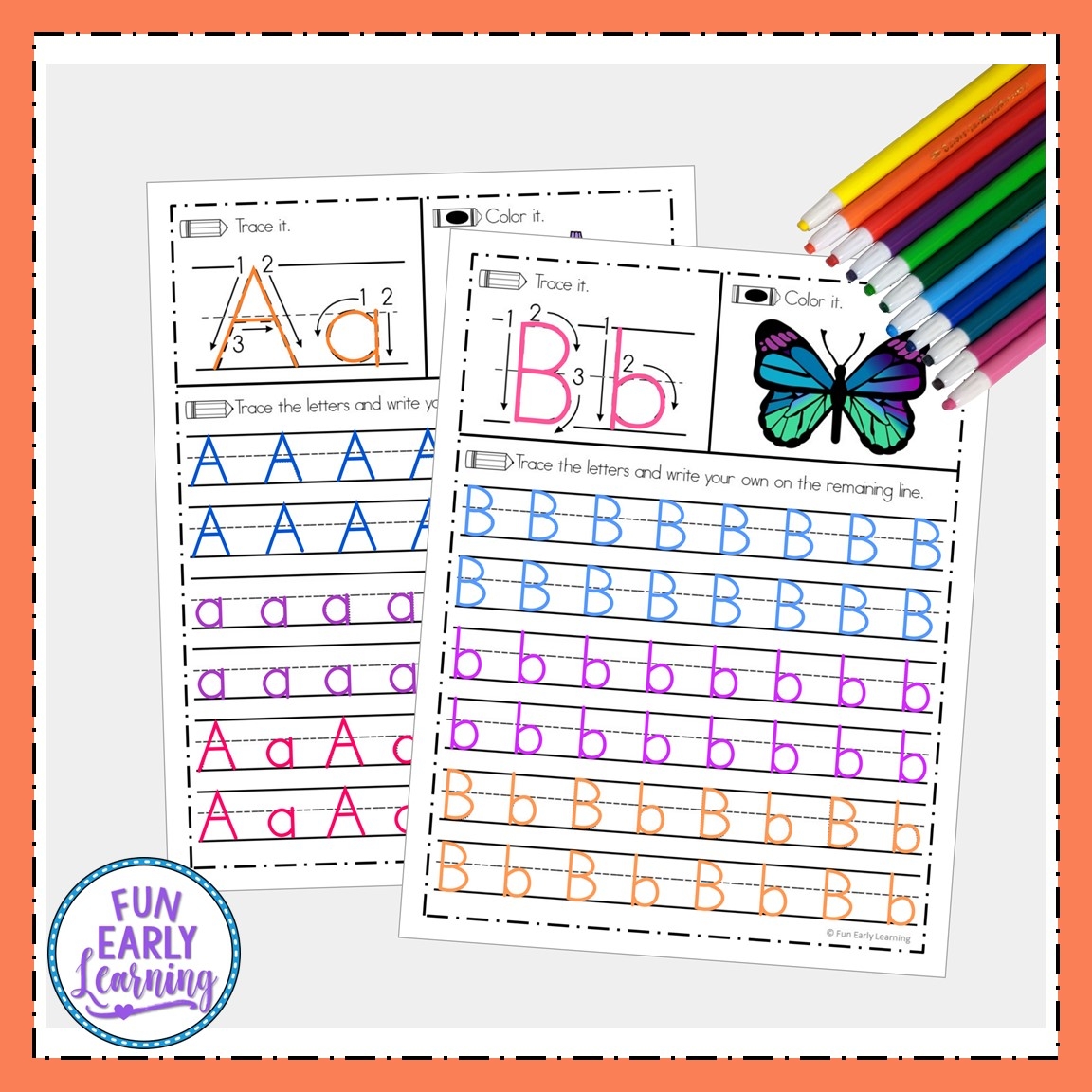 Free Letter Tracing Worksheets A Z Handwriting Practice Fun 