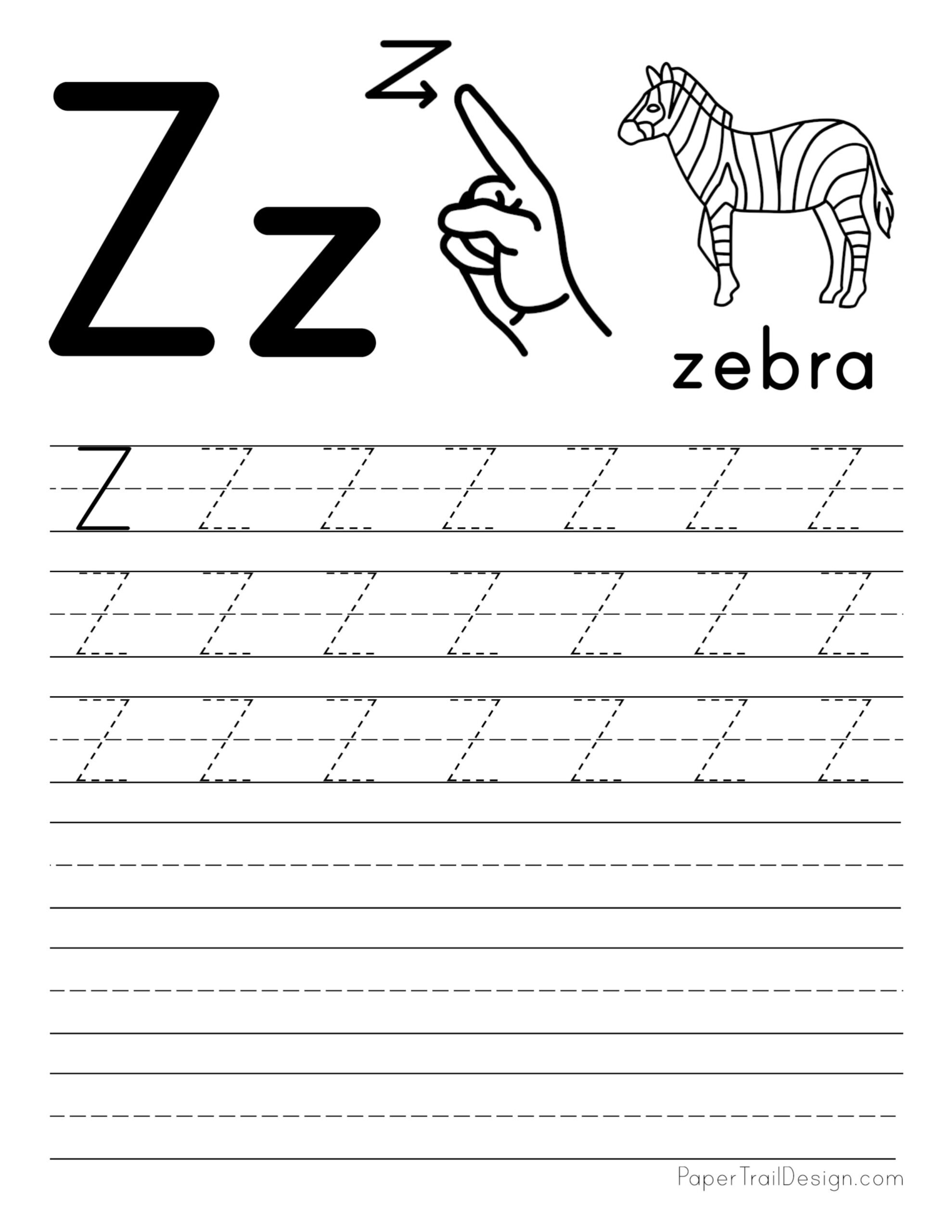 Free Letter Tracing Worksheets Paper Trail Design Worksheets 