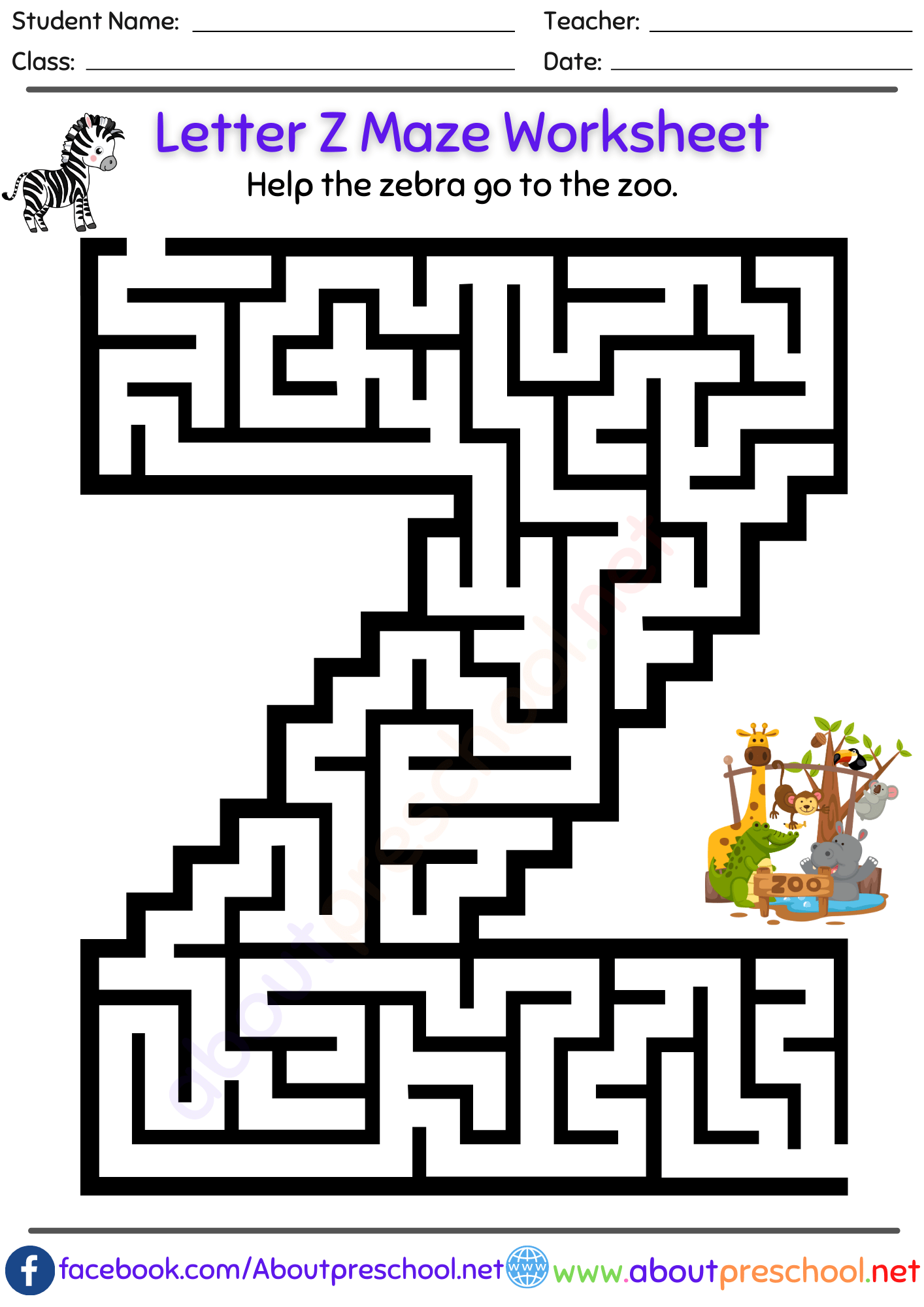 FREE Printable ABC Alphabet Mazes For Pre k And Kindergarten 