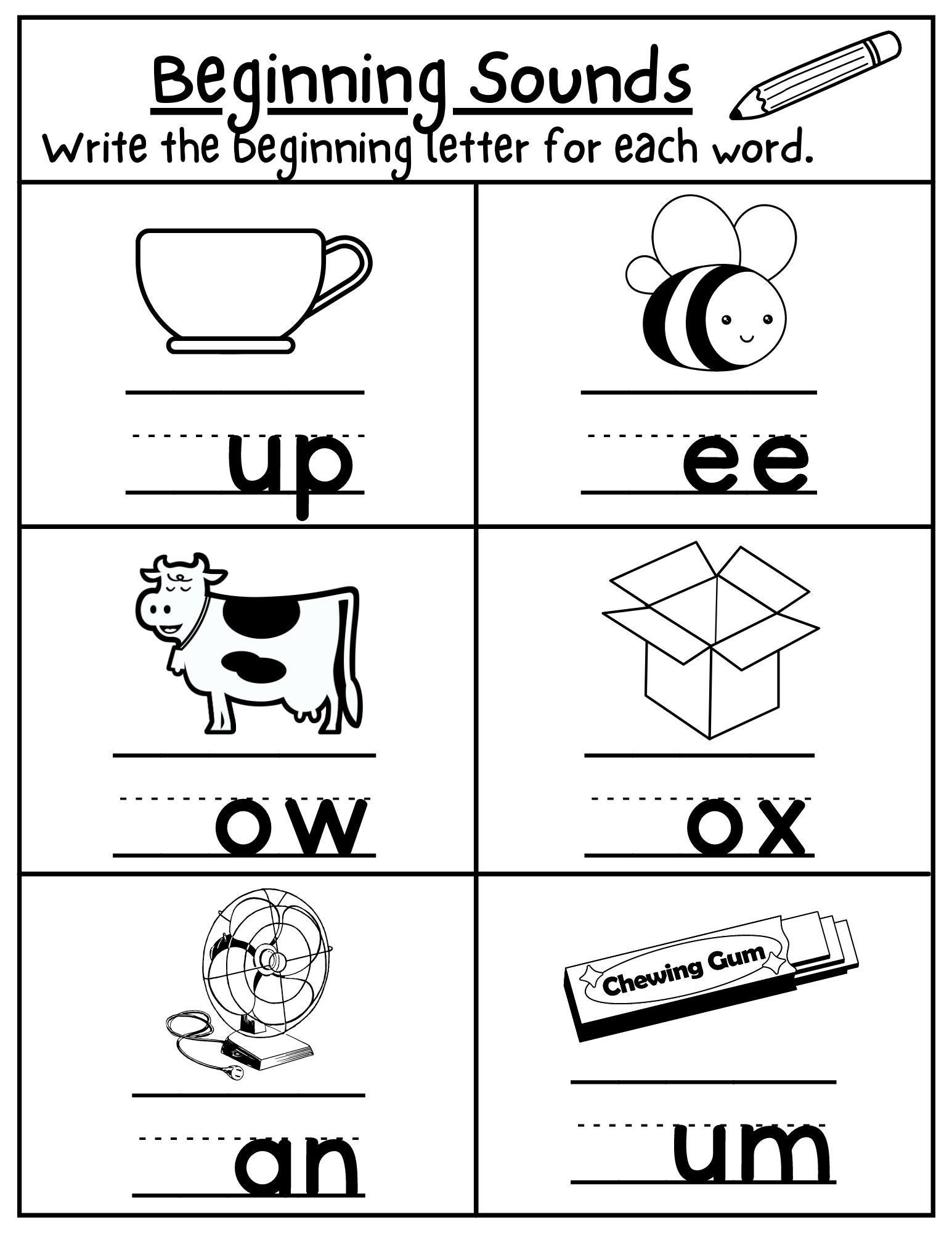 FREE Printable Alphabet Beginning Sounds Worksheets Worksheets Library