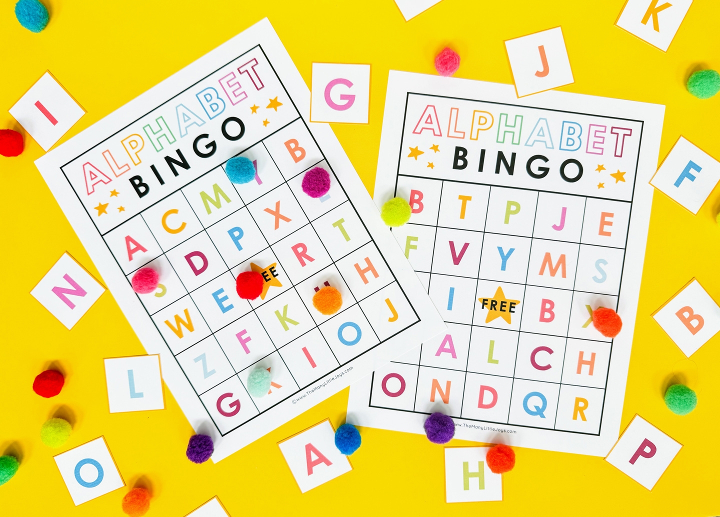 Preschool Alphabet Bingo Printables