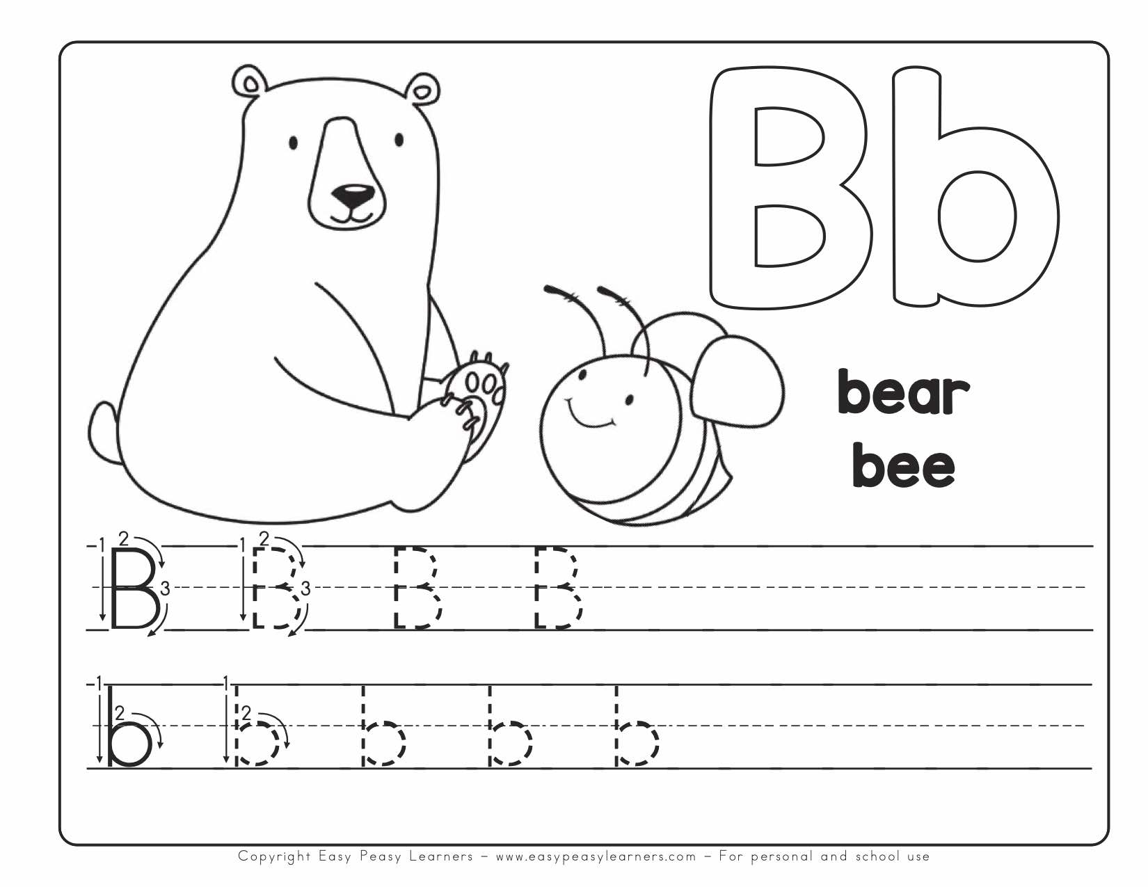 Alphabet A B C Worksheets