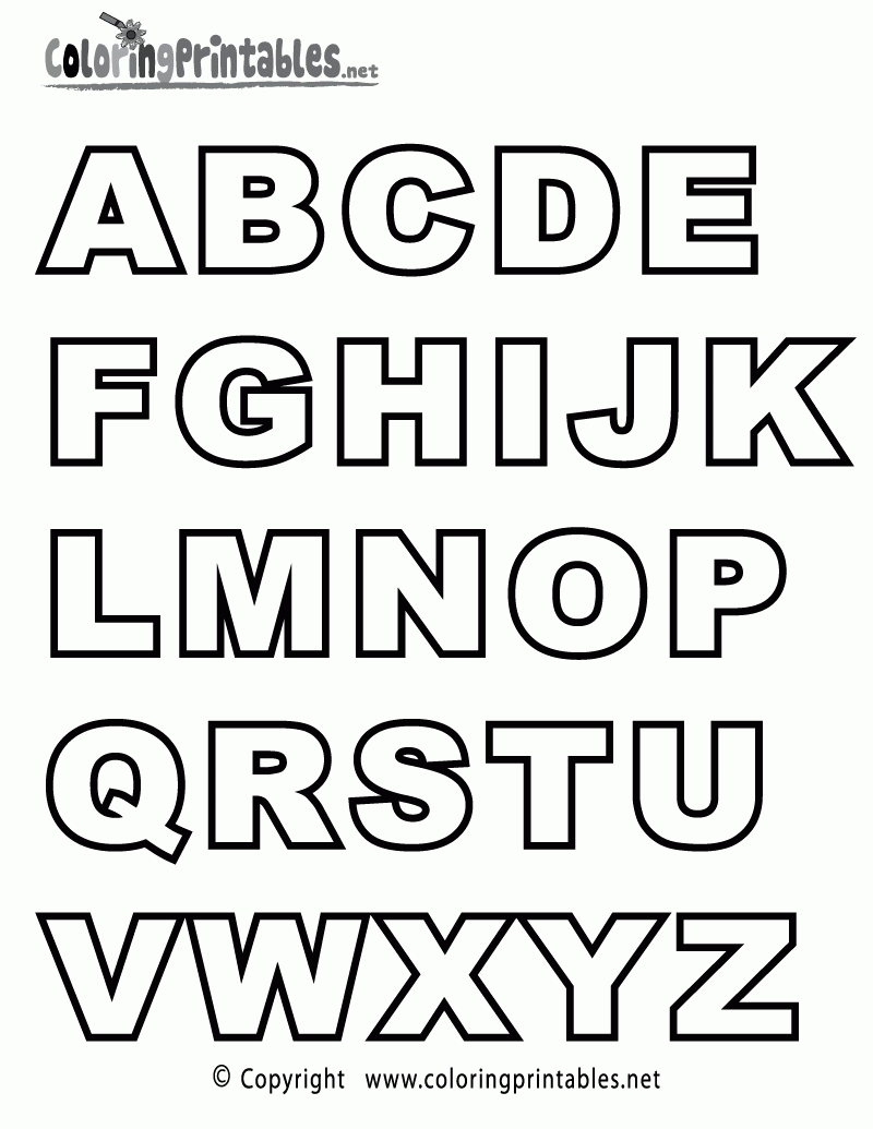 Printable Alphabet Coloring Pages For Preschoolers