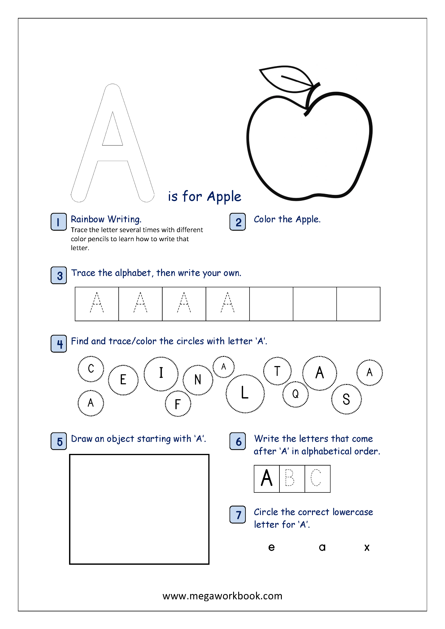 Preschool Alphabet Recognition Worksheets