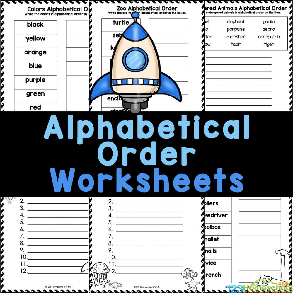 Alphabet Order Worksheets