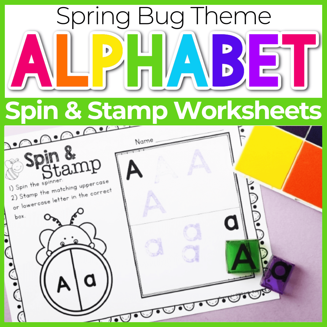 Free Printable Bee Theme Spin U0026 Stamp Alphabet Worksheets