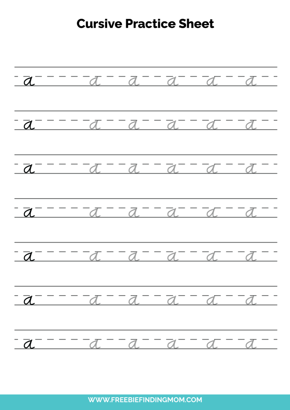 Cursive Alphabet Worksheets Pdf