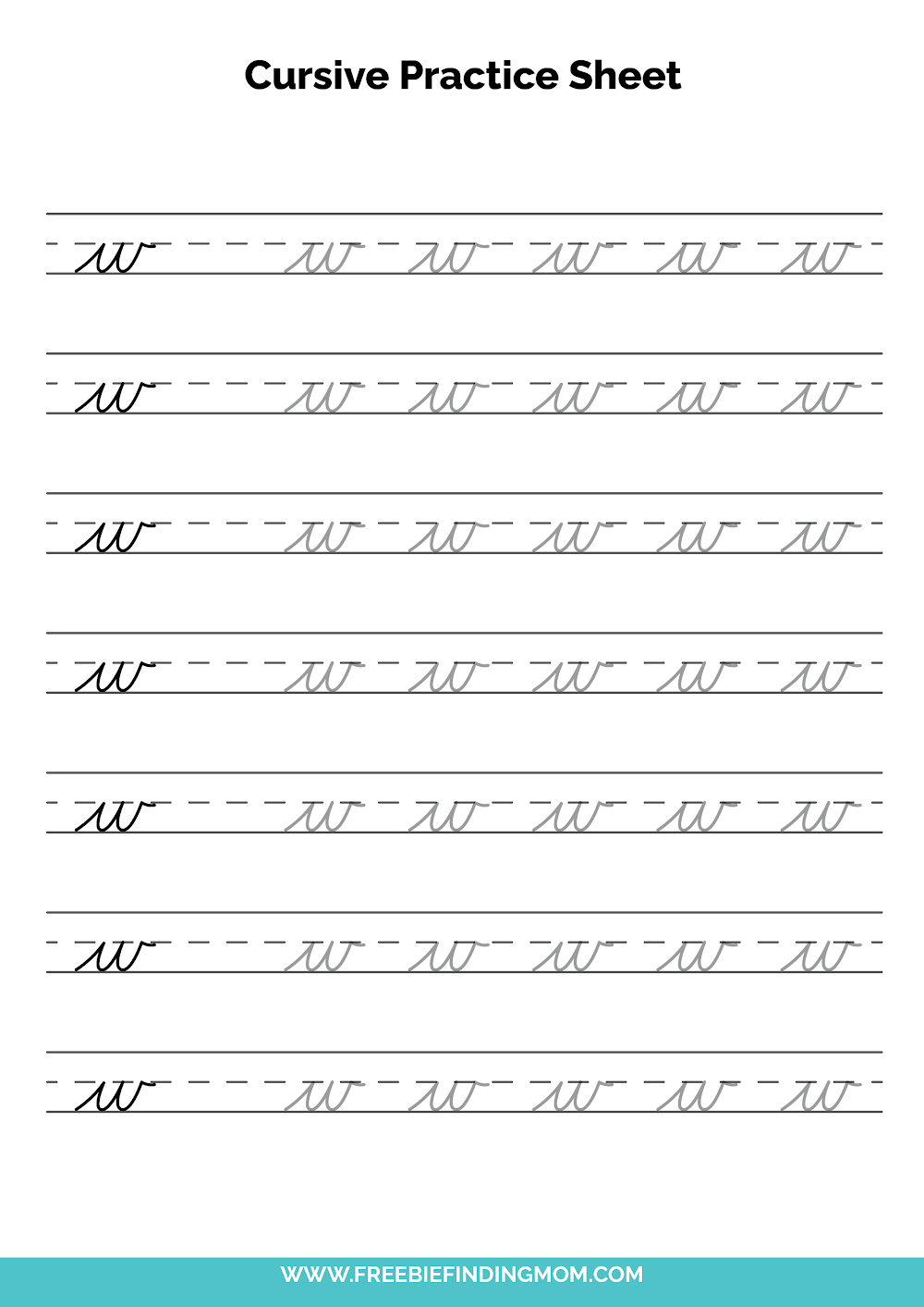 Cursive Alphabet Practice Worksheet