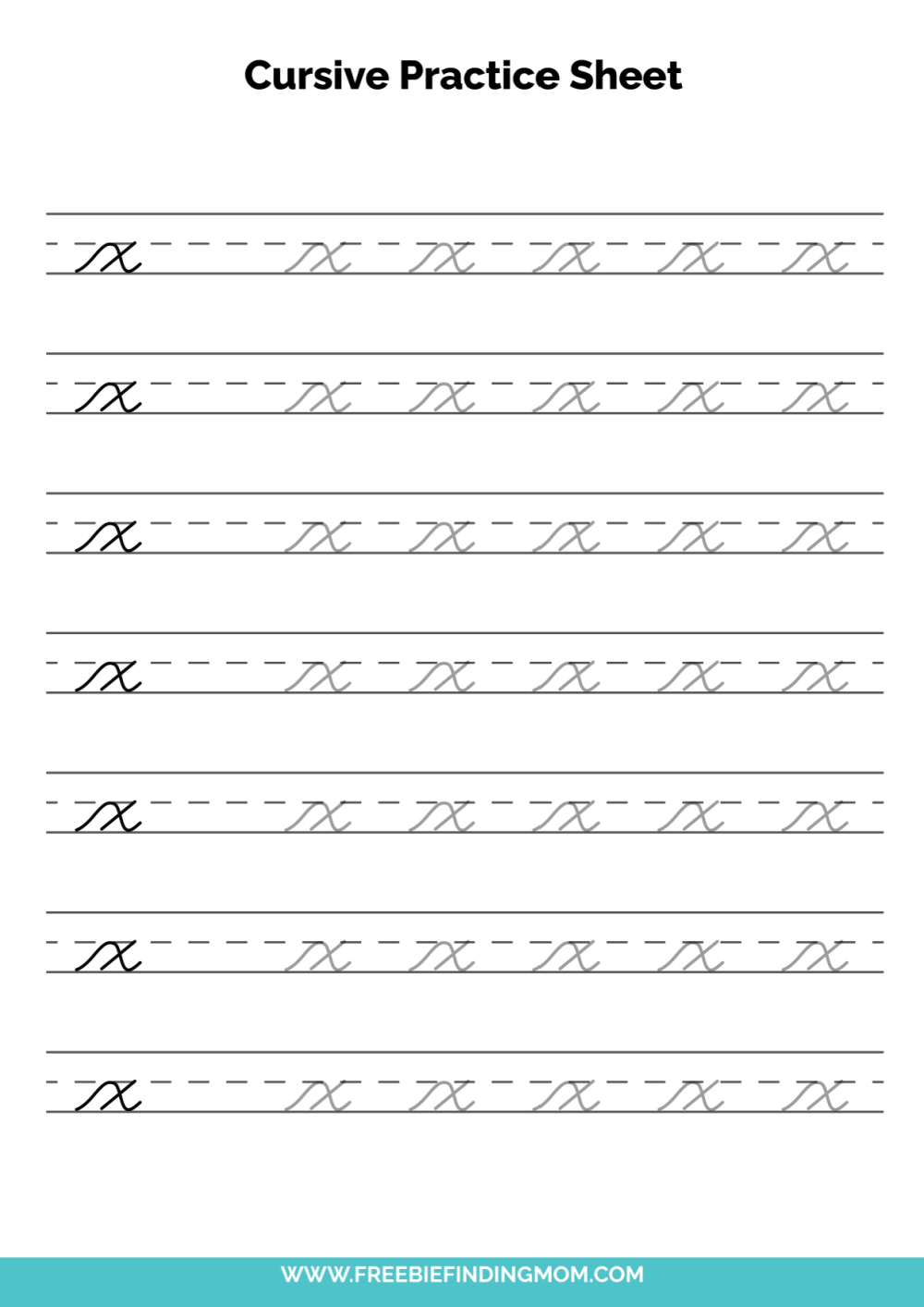 Cursive Alphabet Worksheet Free