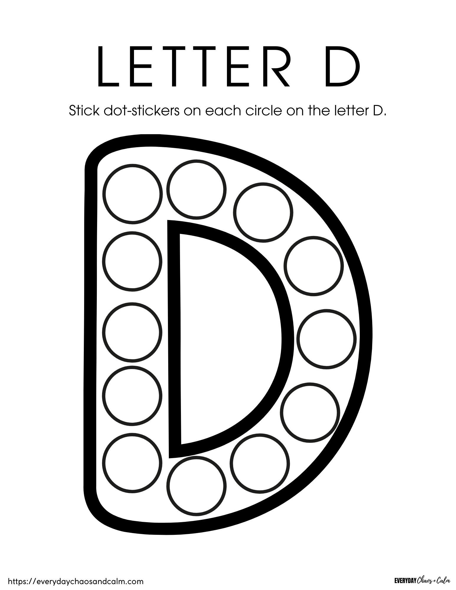 Free Printable Letter D Worksheets