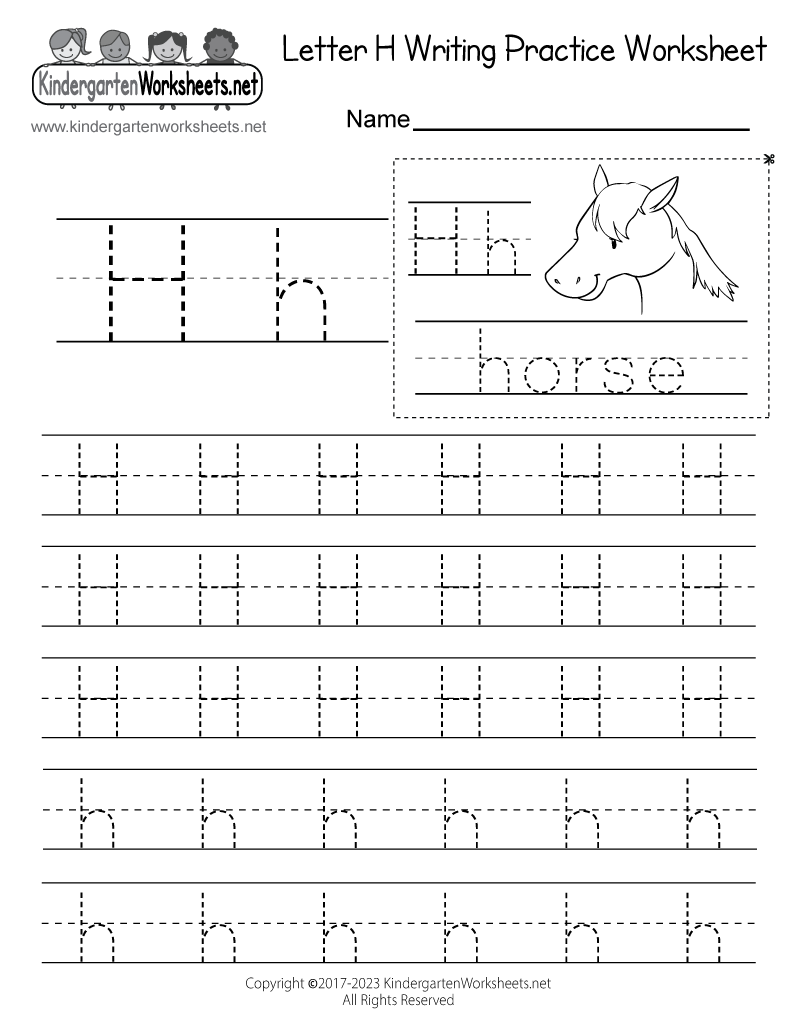 Alphabet H Worksheet