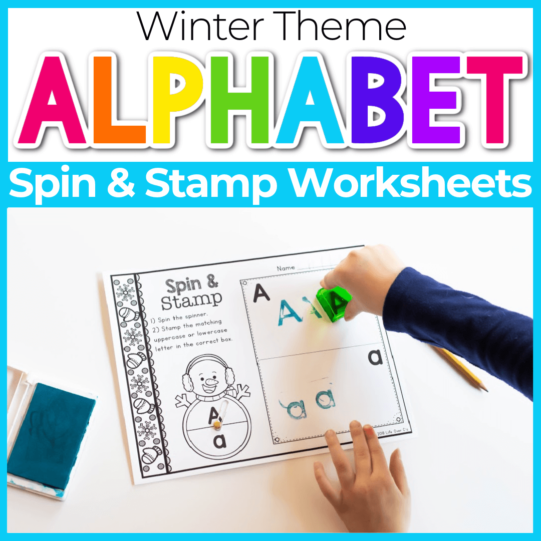 Free Printable Snowman Spin U0026 Stamp Alphabet Activity