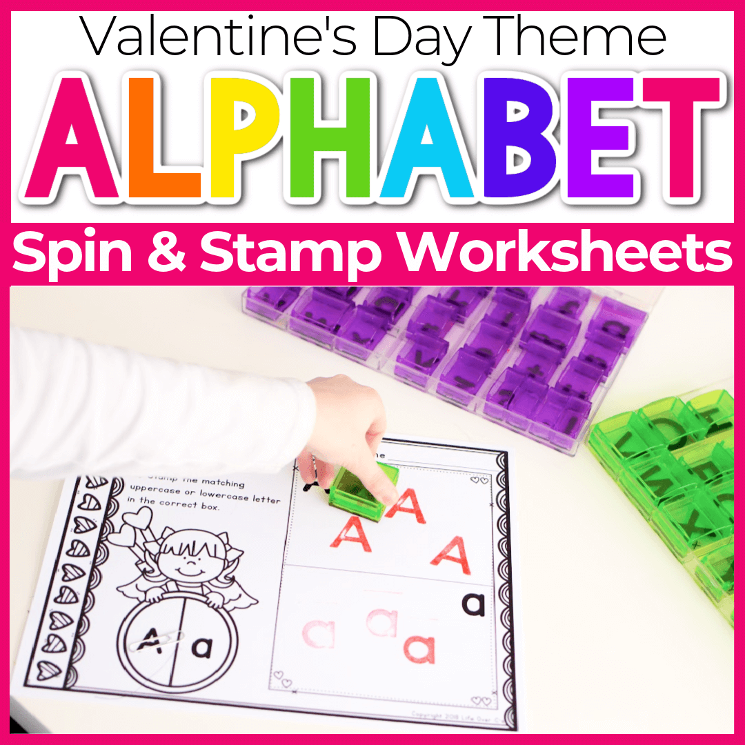 Free Printable Valentine s Spin And Stamp Alphabet Worksheets