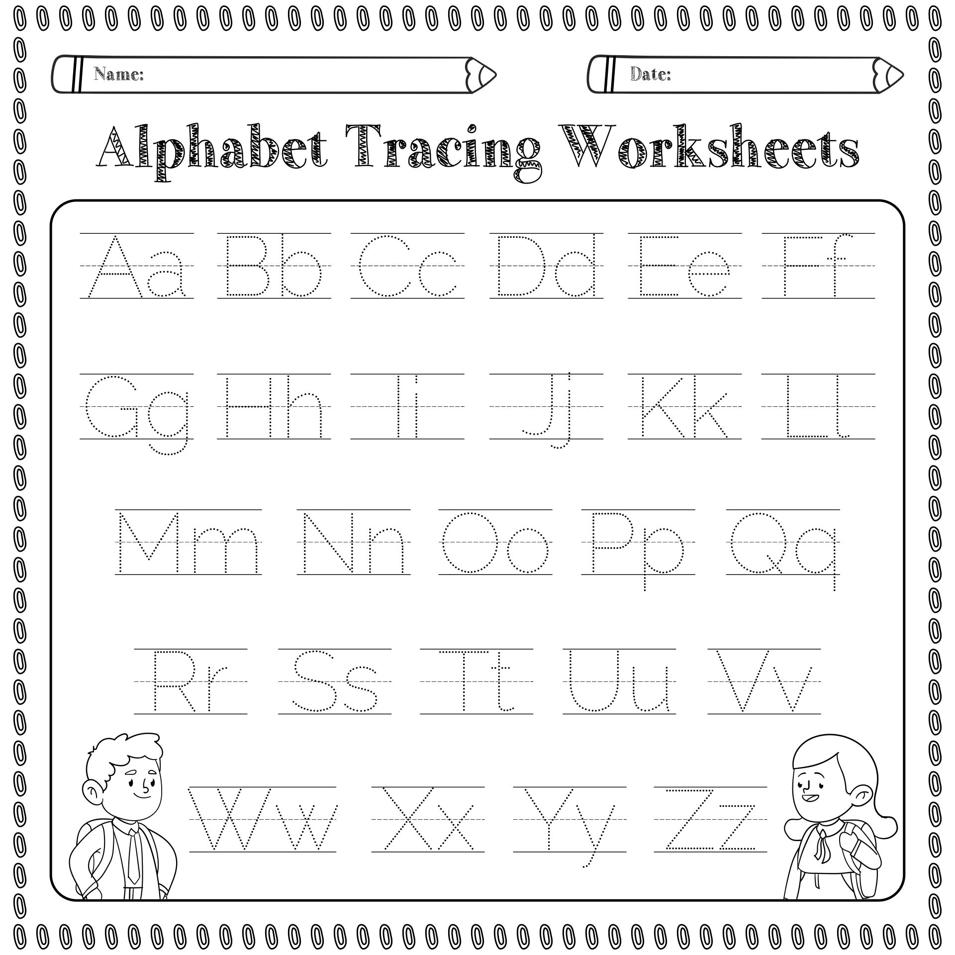 Alphabet Learning Worksheets For Preschoolers