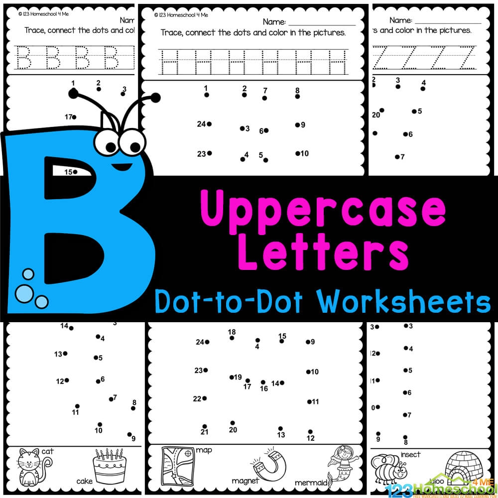 Alphabet Dot To Dot Printable Worksheets