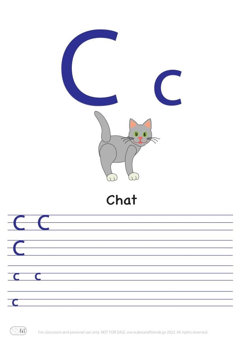 French Alphabet Exercises Alex n Friends