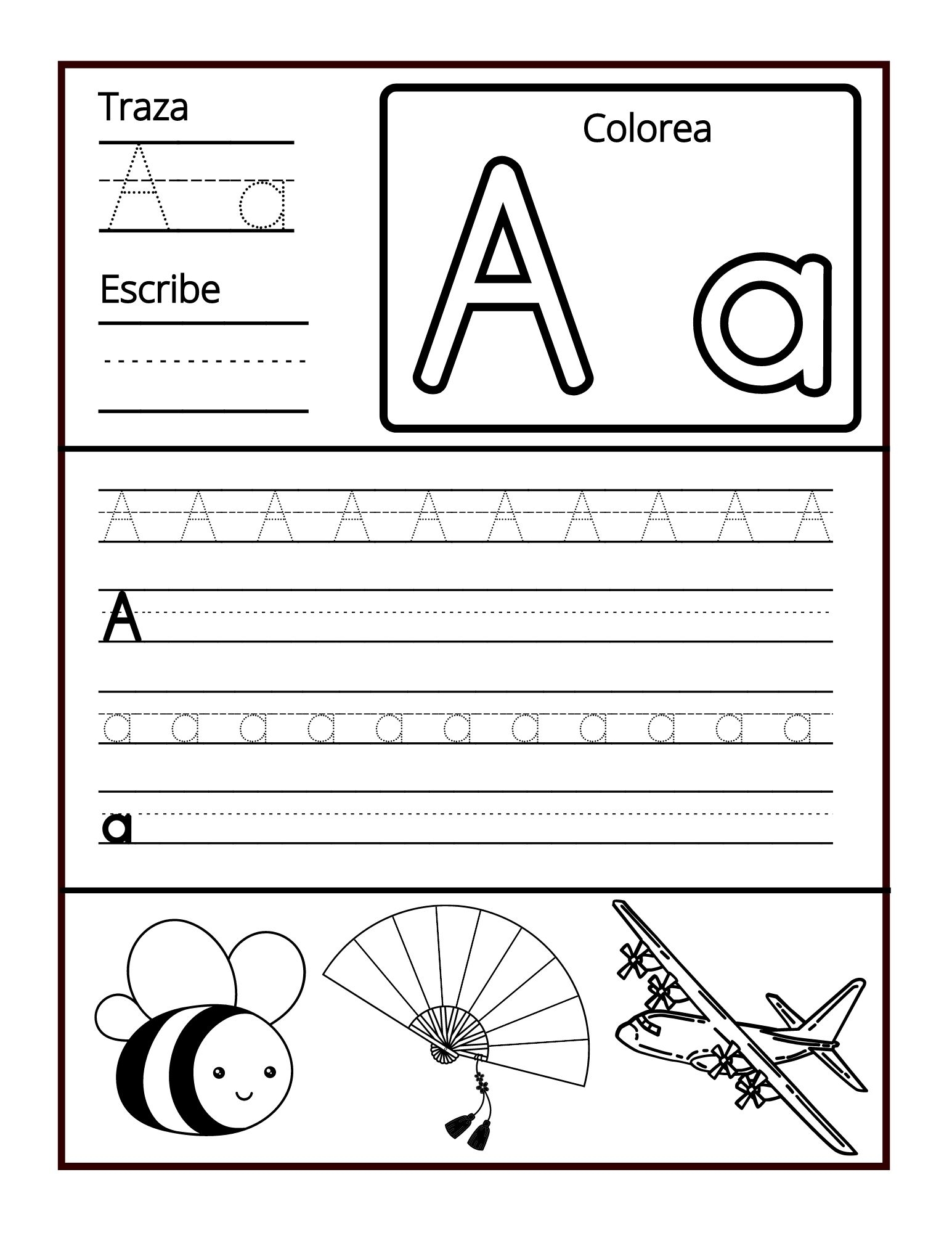 Spanish Alphabet Tracing Worksheet Free