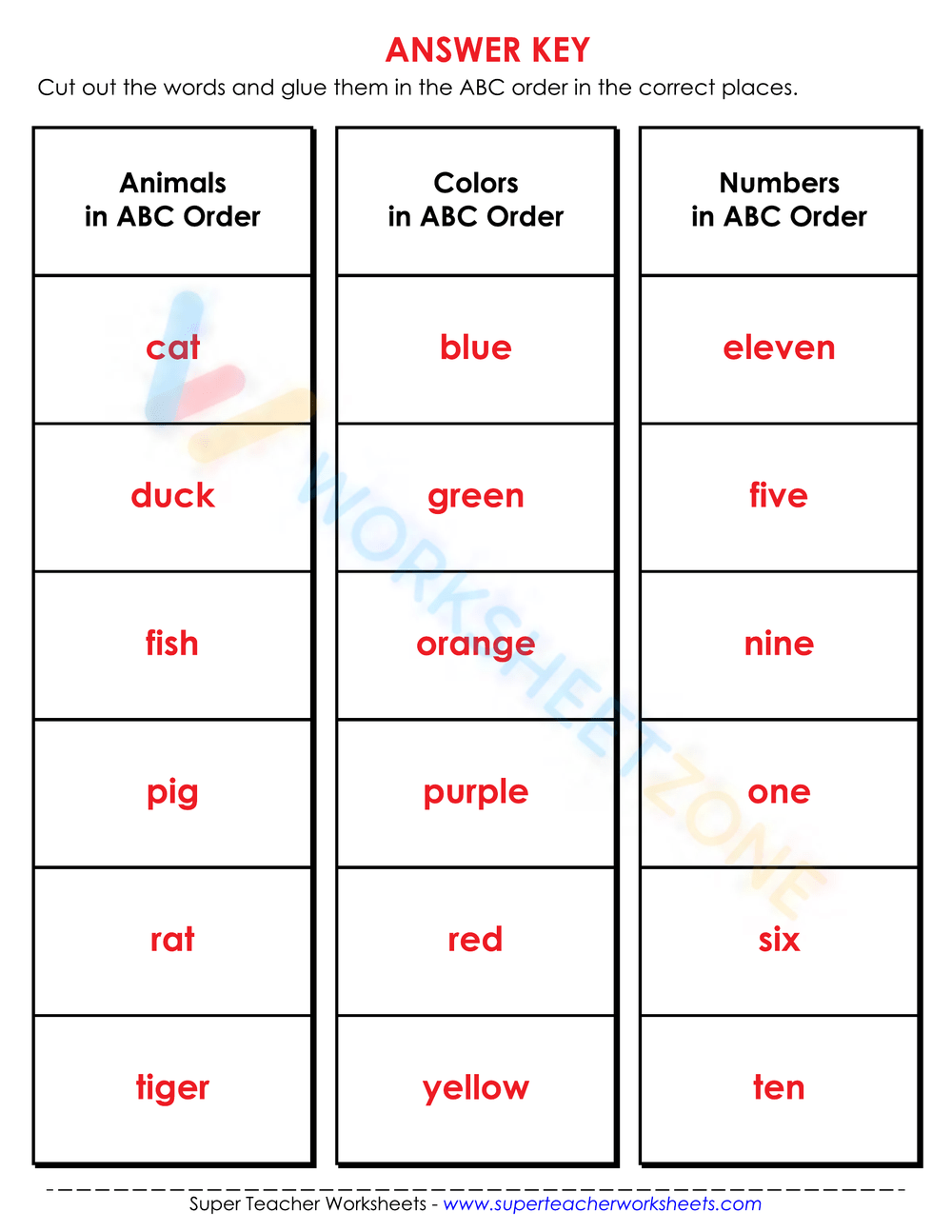 Grade 2 Alphabetical Order Worksheets 2025
