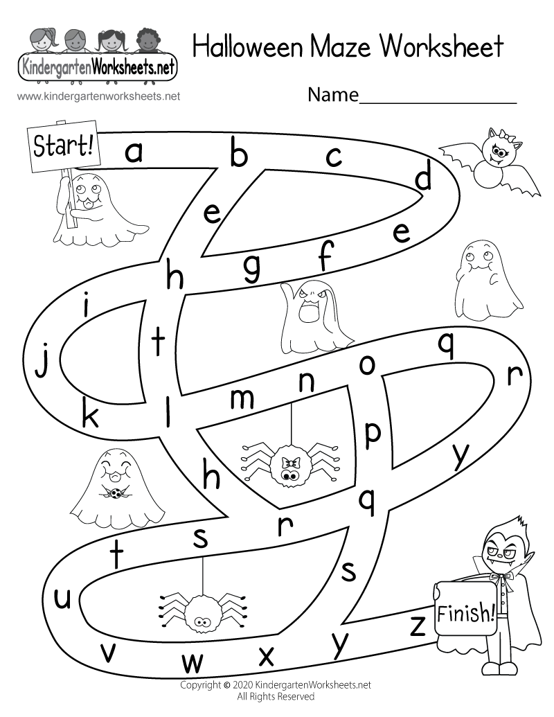 Halloween Alphabet Worksheet