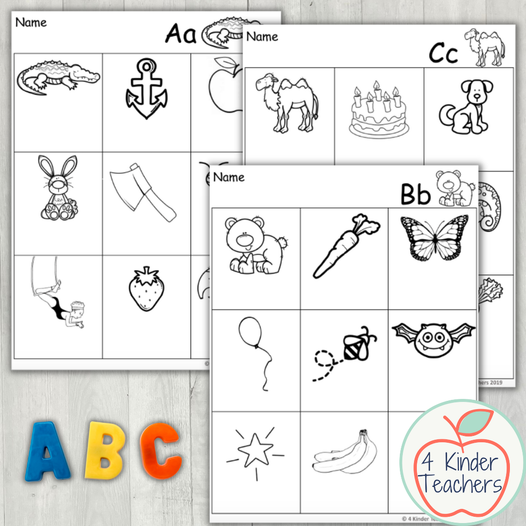 Alphabet Initial Sounds Worksheet