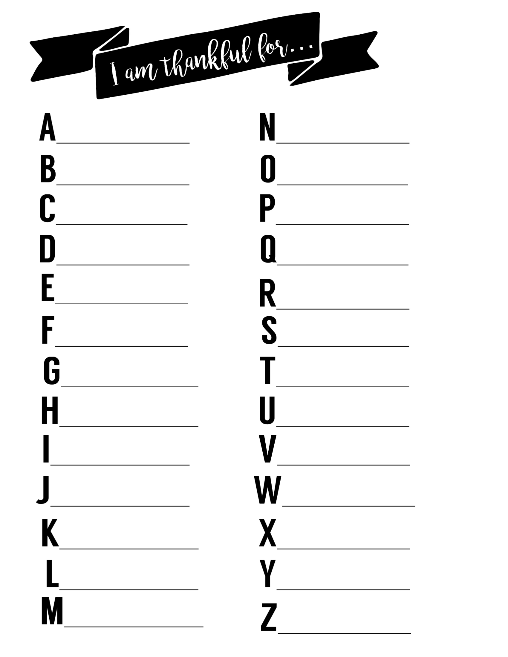 I Am Thankful Worksheet Free Printable Paper Trail Design