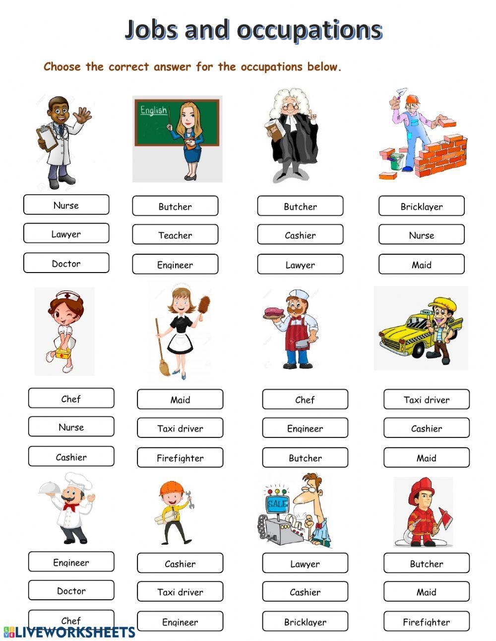Career Alphabet Worksheet Answers