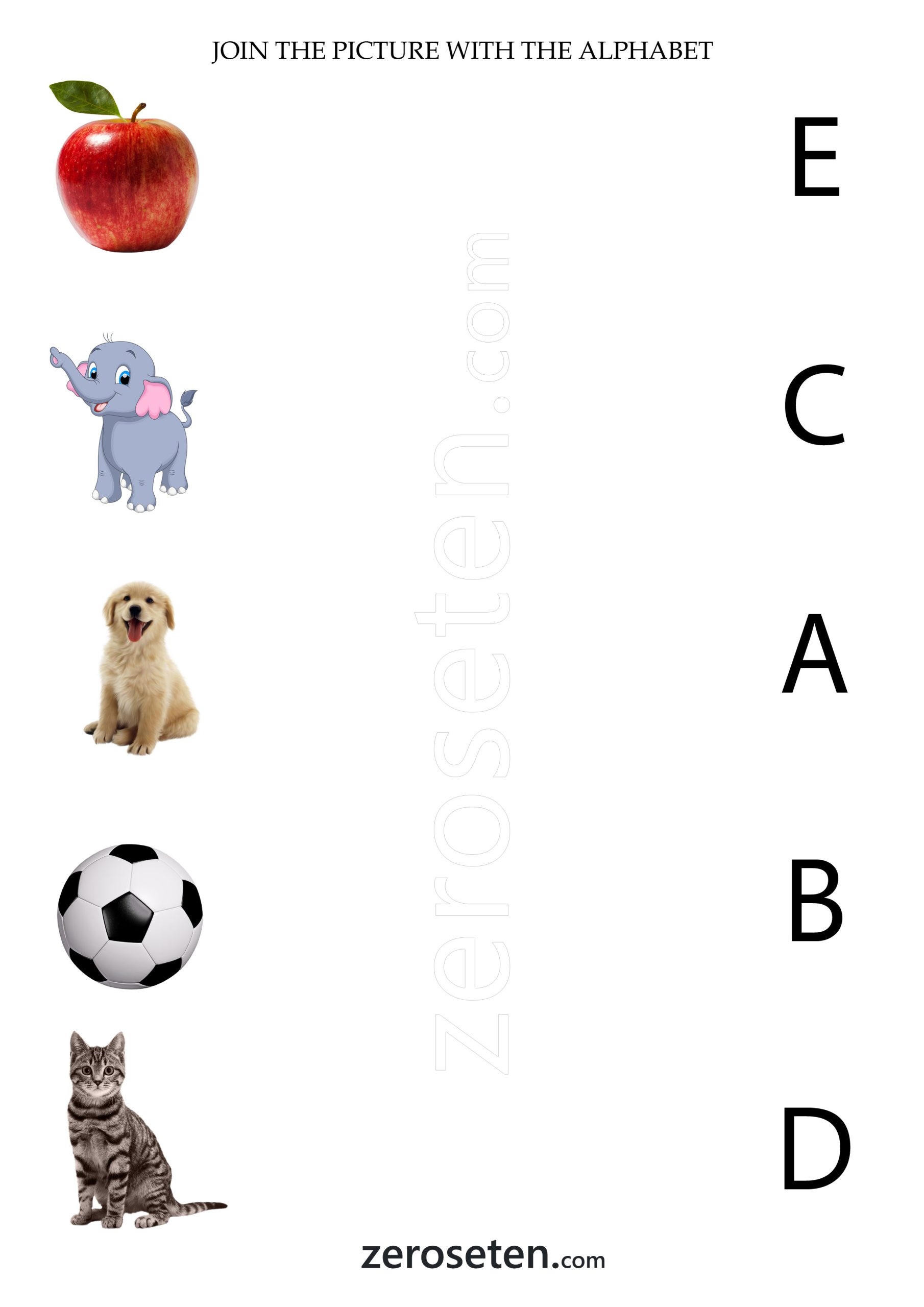 Join The Picture With The Alphabet A To E Zero Se Ten Blog