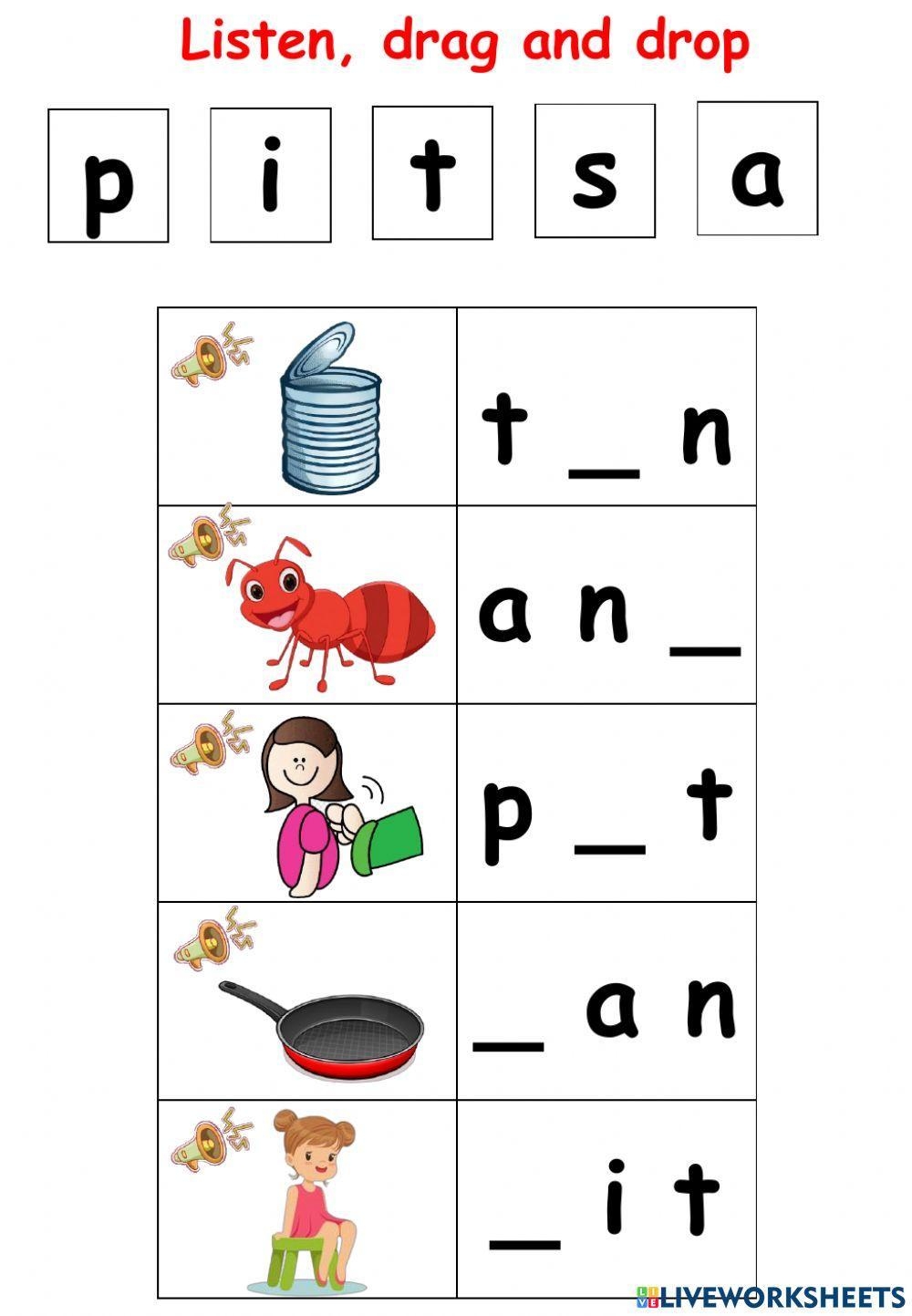 Jolly Phonics Worksheets s A T I P N Worksheets Library