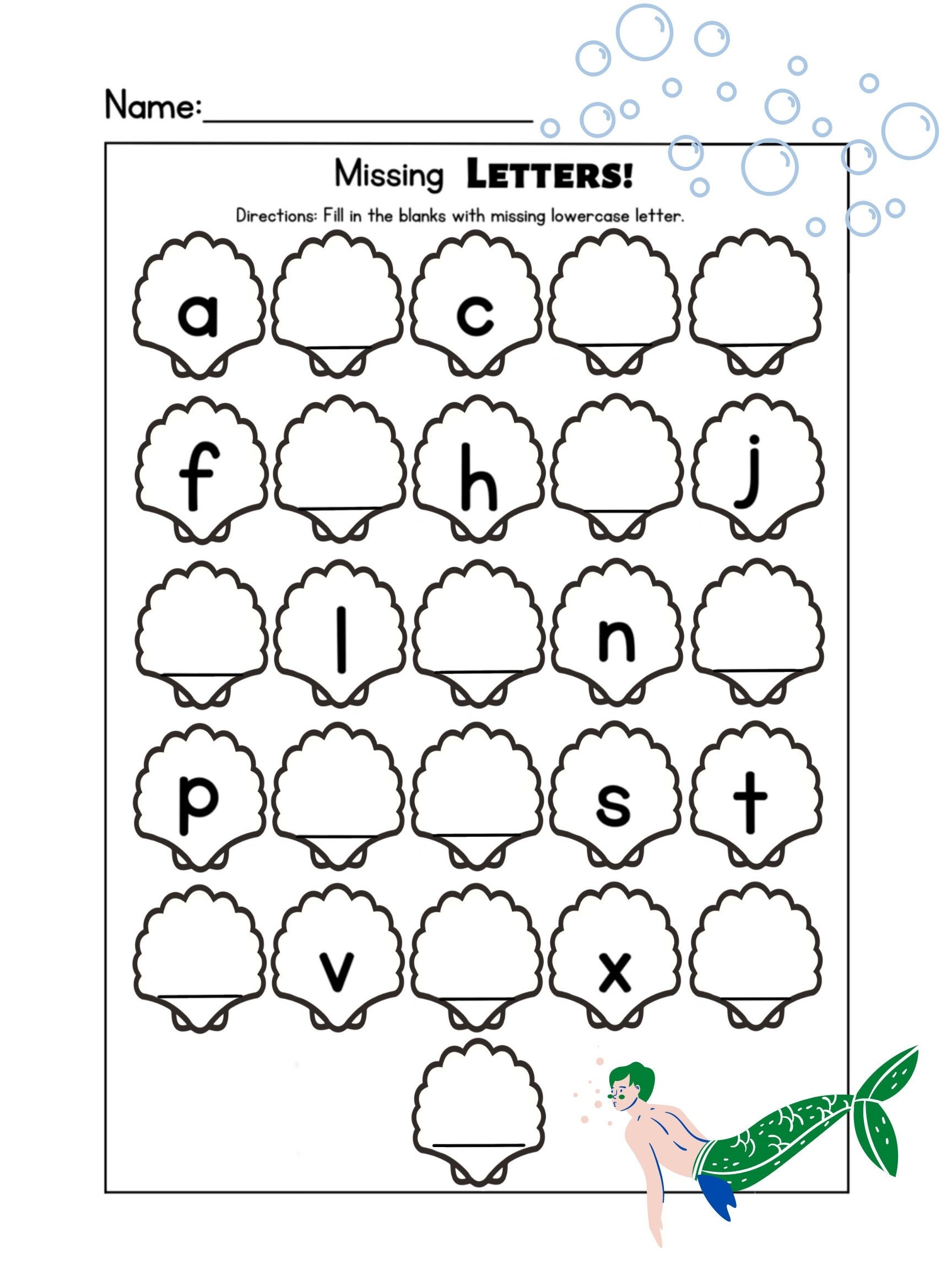 KG Missing Letter Lowercase Etsy