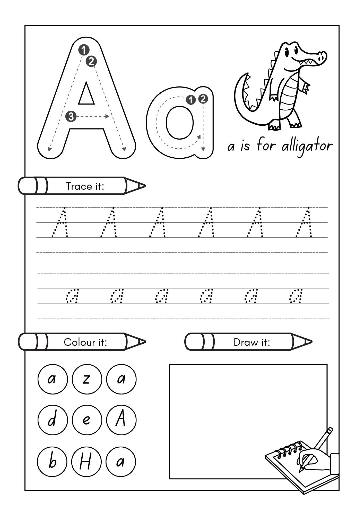 Pre-K Printable Worksheets Alphabet