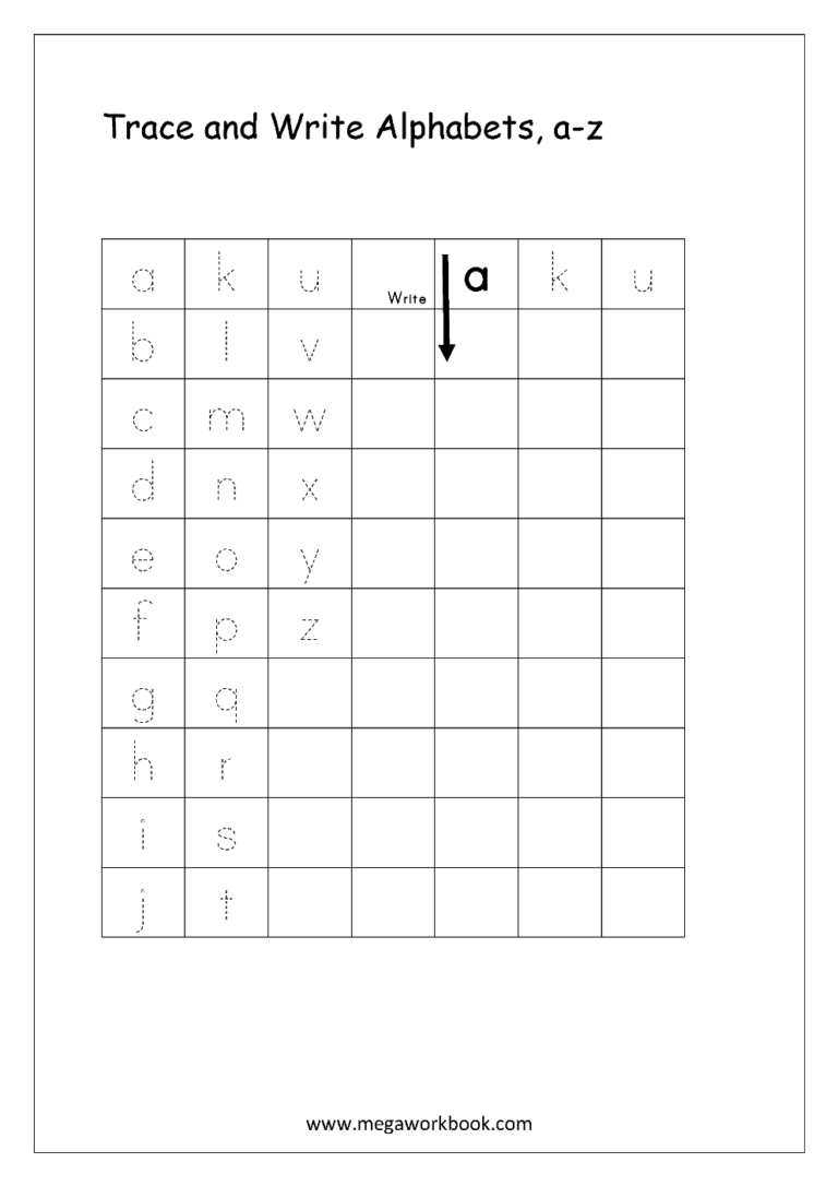 Kindergarten Alphabet Worksheets Free Printable Alphabet