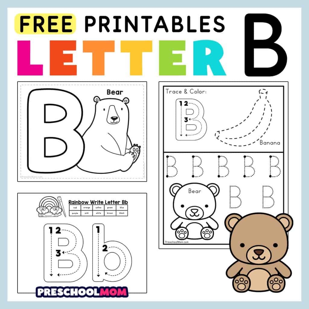 Alphabet B Worksheets For Kindergarten
