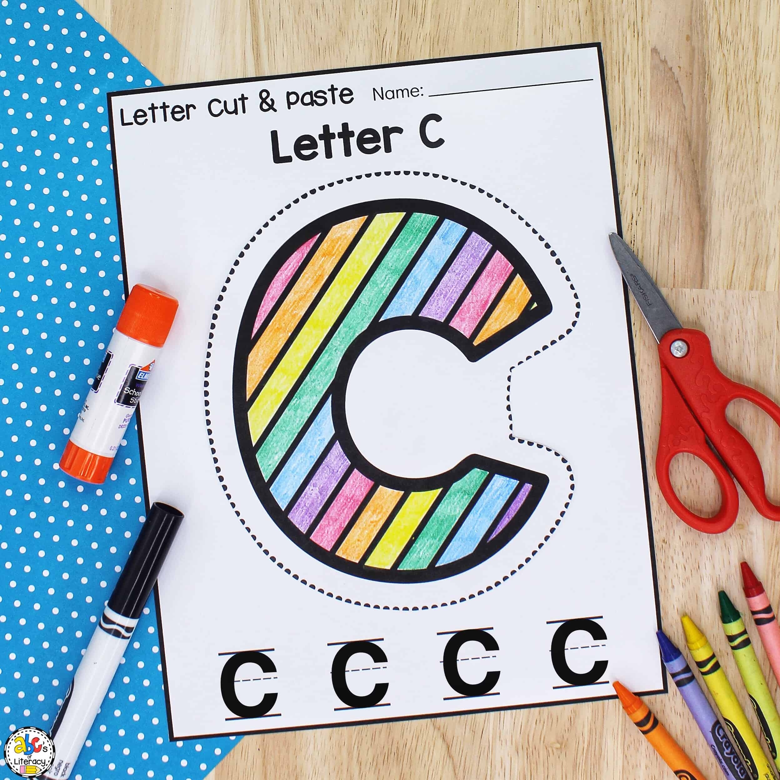 Letter C Cutting Activity Cut U0026 Paste Preschool Worksheets