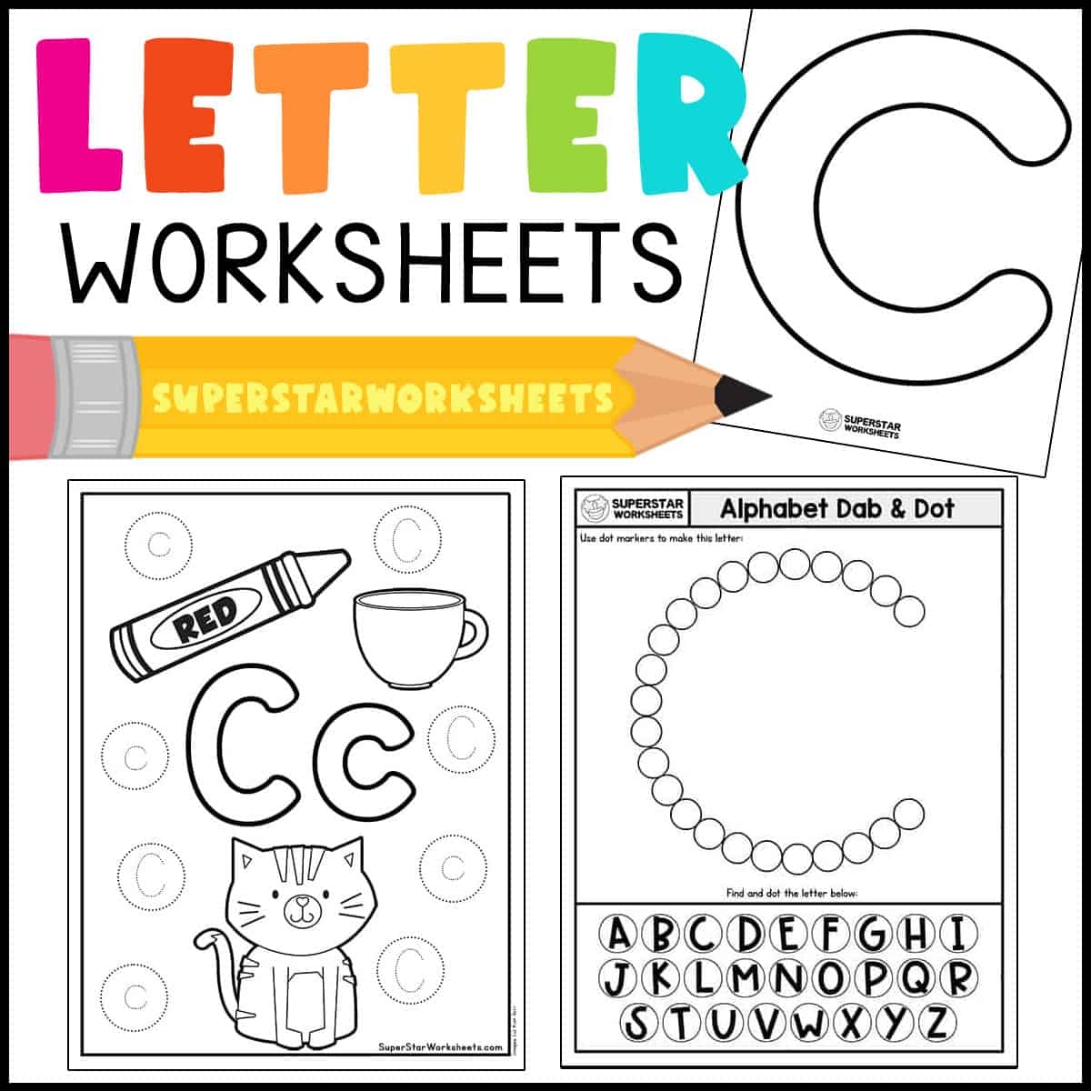 Alphabet Tracing Worksheets Letter C