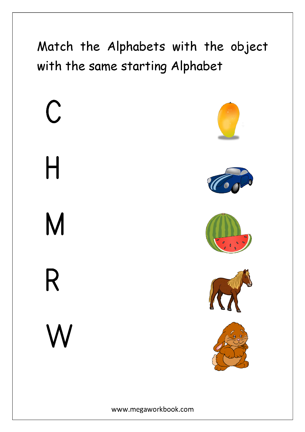 Alphabet Match Up Worksheet