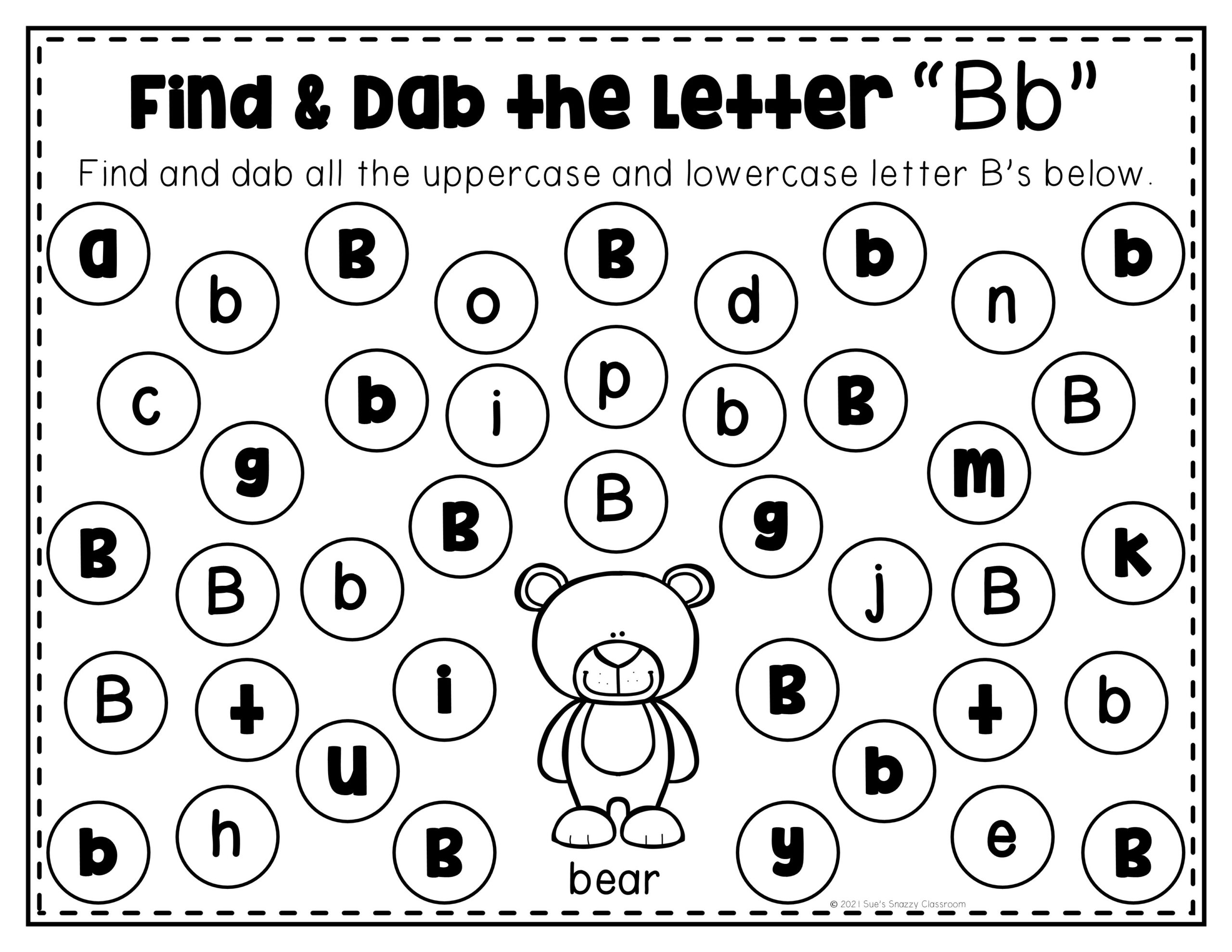 Letter Recognition And Formation Alphabet Dab Worksheets Phonics Center Made By Teachers