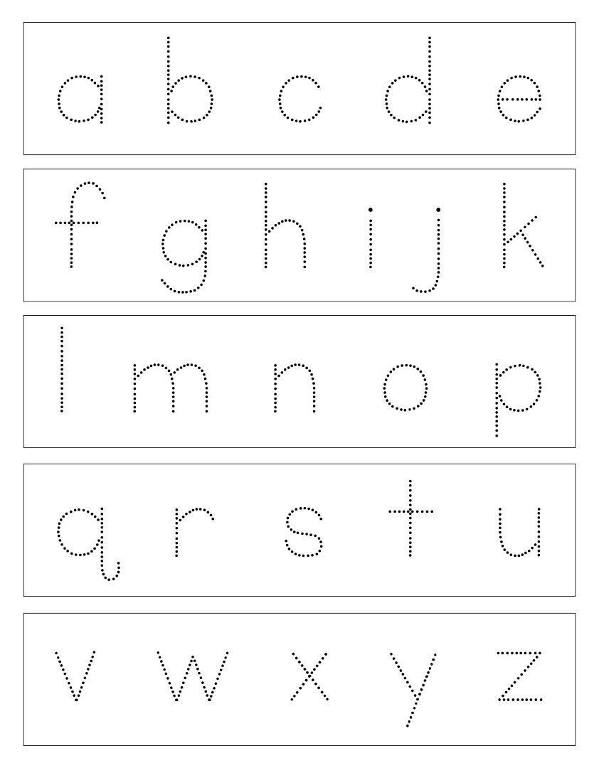 Letter Tracing Lower Case Letters Handwriting Practice 